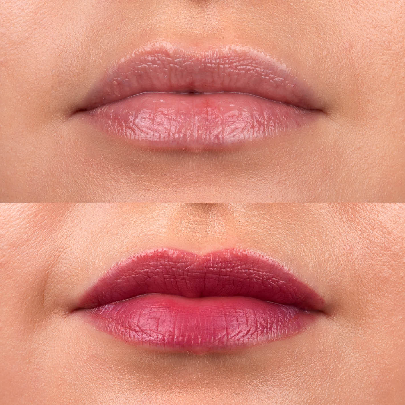 Lippenwasser – 02 Jelly Rosée (vorher/nachher)