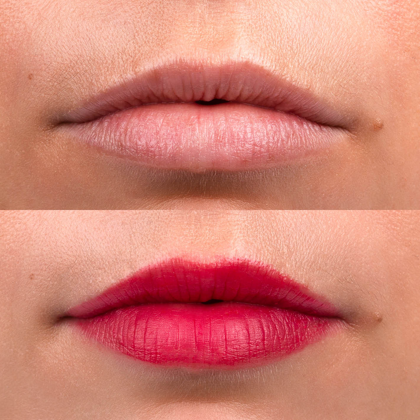 Lippenwasser – 04 Splash Framboise (vorher/nachher)